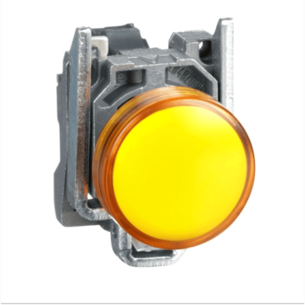 Luz piloto Schneider Electric Harmony XB4, lente simple, 22 mm, 110-120 V AC LED, naranja