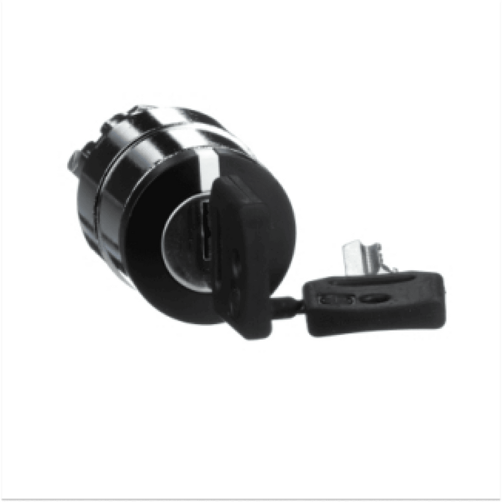 Cabeza selector con llave - 2 posiciones - 22 - negro