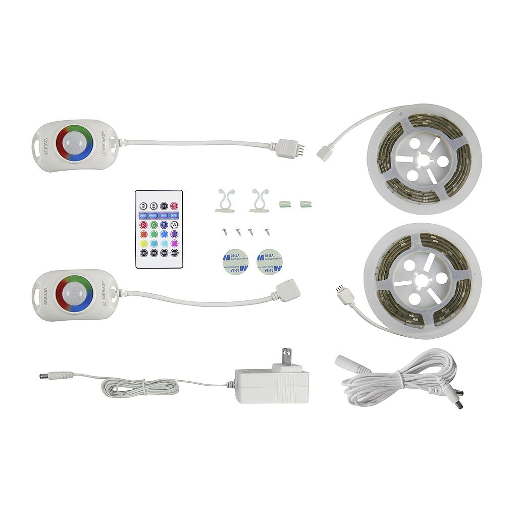 Kit con 2 Tiras LED RGB de 1.5 m con sensor de movimiento - Tecnolite