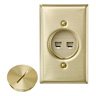 Inserto Quickport para jack de piso con 2 salidas - Leviton