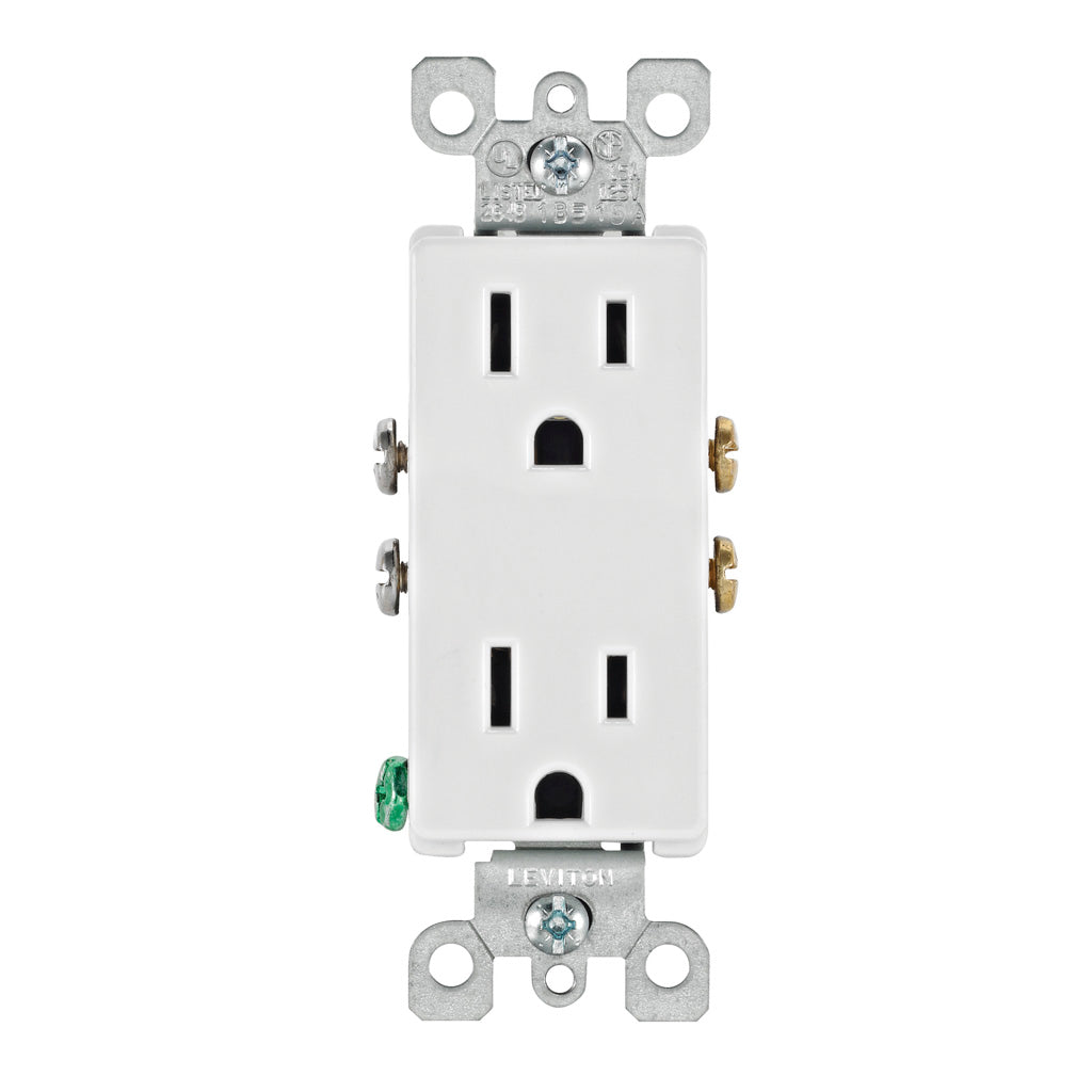 Contacto doble Decora, color blanco - Leviton