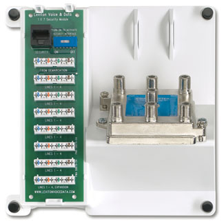 Panel de seguridad telefonica y video de 6 vias - Leviton