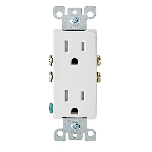 Contacto doble a prueba de manipulaciones, color blanco - Leviton